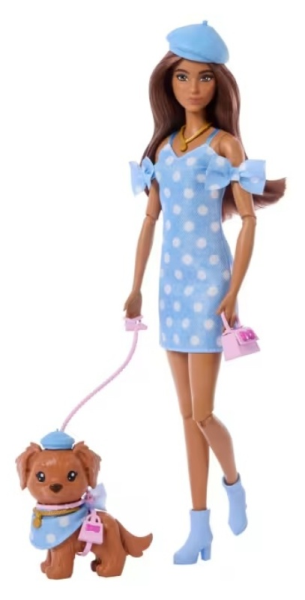 BARBIE CUCCIOLI A PASSEGGIO AZZURRA