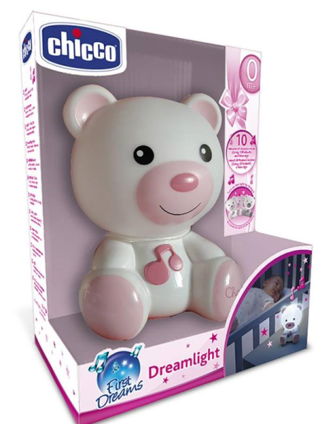 CHICCO ORSETTO DREAMLIGHT ROSA — immagine 1