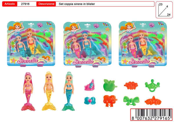 SET SIRENETTE in COPPIA BLISTER
