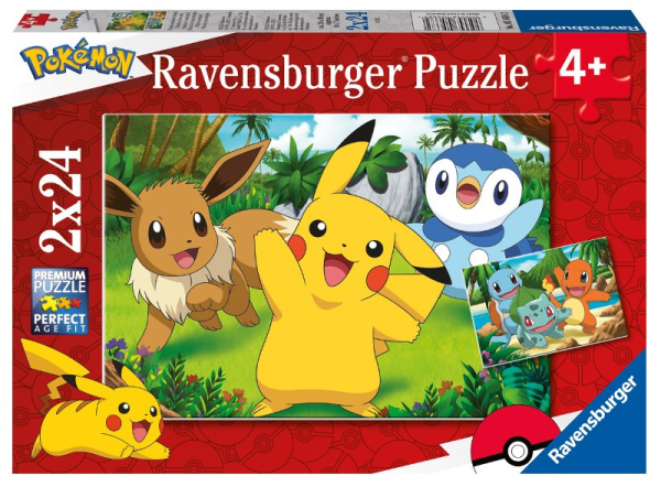 Puzzle 2 X 24 pz Pokémon — immagine 1