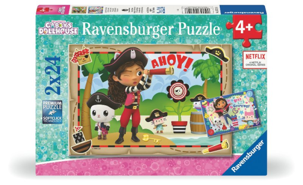 Puzzle 2 X 24 pz Gabby.s Dollhouse — immagine 1