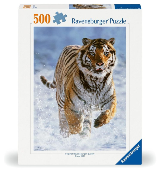 Puzzle 500 pz Tigre sulla neve — immagine 1