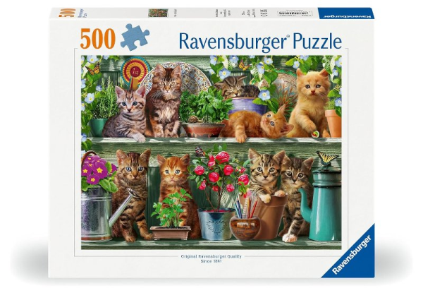 Puzzle 500 pz Gatto sullo scaffale — immagine 1