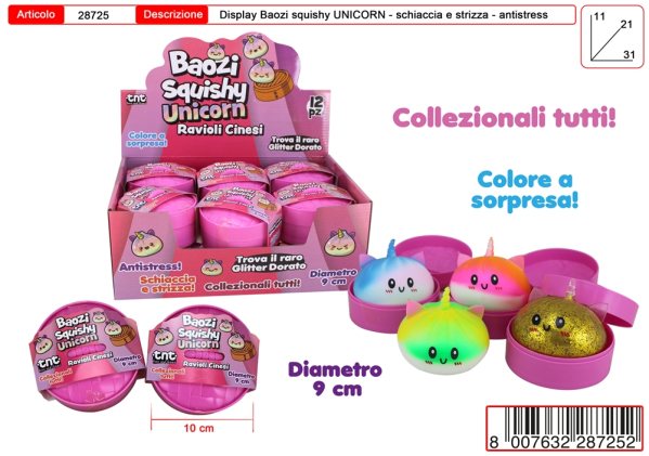 BAOZI UNICORNO 9cm(12)