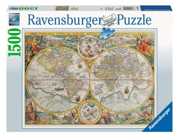 Puzzle 1500 pz Mappamondo storico