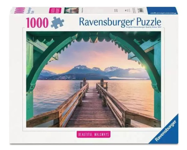 Puzzle 1000 pz Passerella sul lago di Annecy