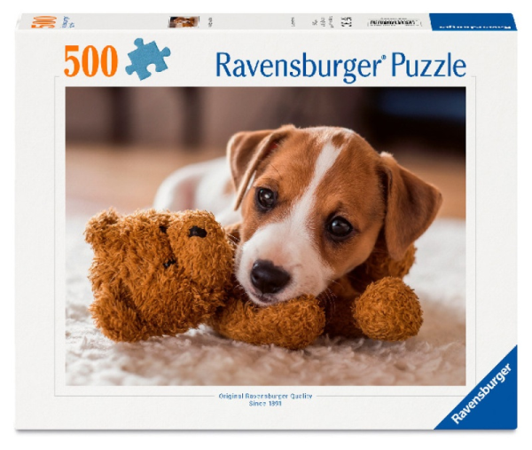 Puzzle 500 pz Puppies Collection: cagnolino e orsacchiotto 500 pc — immagine 1