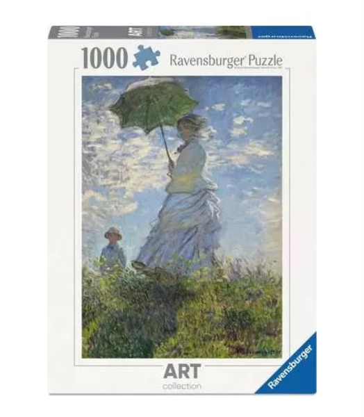 Puzzle 1000 pz Monet: Donna con il Parasole Girata verso Sinistra