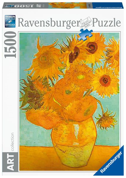 Puzzle 1500 pz Van Gogh: Vaso con girasoli