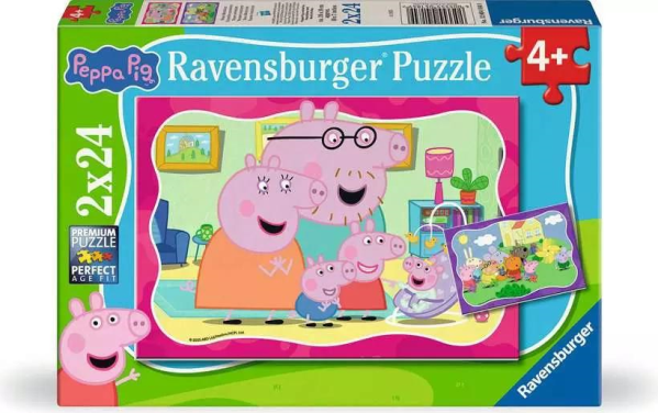 Puzzle 2 X 24 pz Peppa Pig