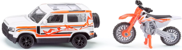 Siku LAND ROVER DEFENDER CON KTM MOTOEBIKE