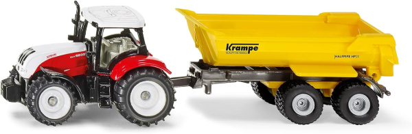 Siku TRATTORE STEYR CON RIMORCHIO KRAMPE