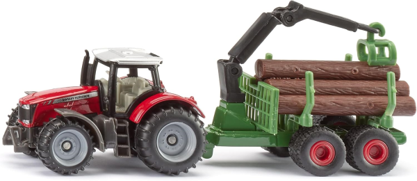 Siku TRATTORE MASSEY FERGUSON CON RIMORCHIO