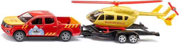 Siku AUTO NISSAN NAVARA CON ELICOTTERO