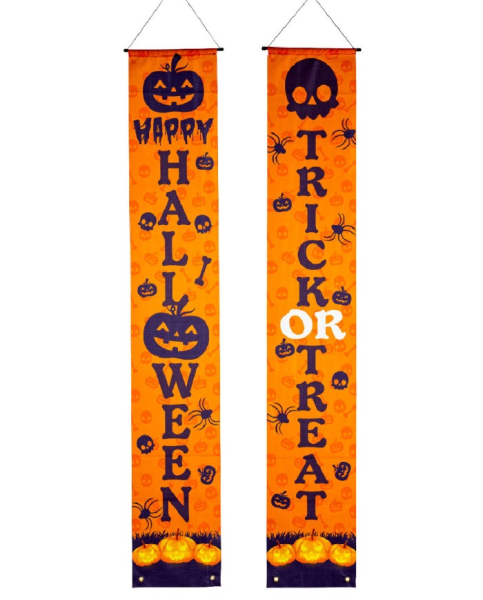 2 BANNER DI TESSUTO HAPPY HALLOWEEN CM. 180X30