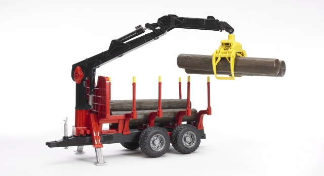 BRUDER FORESTRY TRAILLER WITH LOADING CRANET — immagine 1