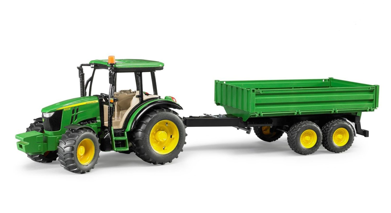 BRUDER JOHN DEERE 5115M C/CARRO — immagine 1
