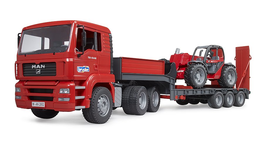 BRUDER MAN TGA bilico con Manitou MLT 633 — immagine 1