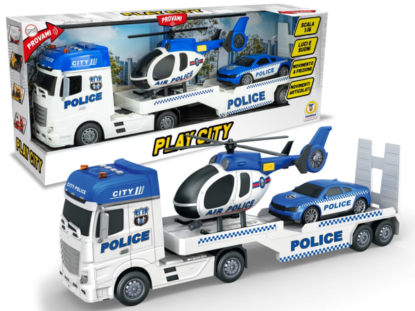CAMION TIR POLICE CON ELICOTTERO