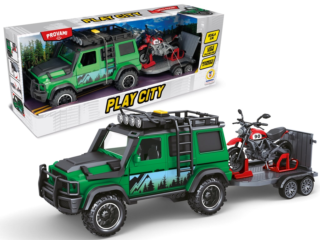 FUORISTRADA CON TRAILER E MOTO
