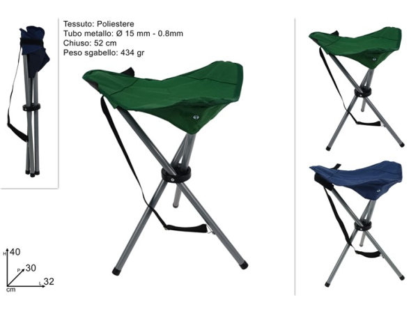 OUTDOOR SGABELLO DEL PESCATORE 2 COLORI