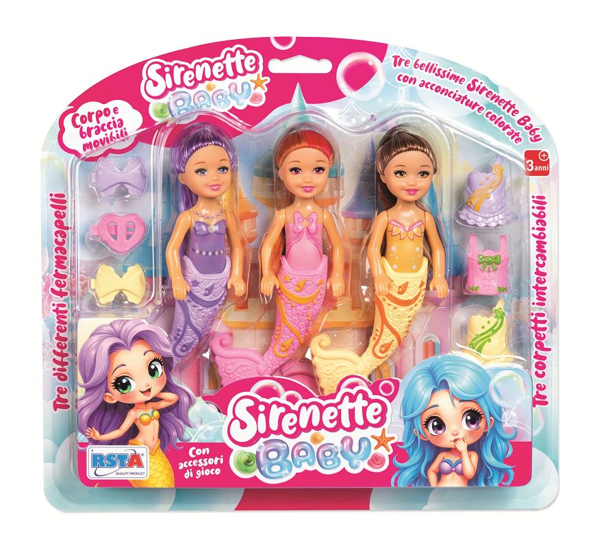 SET SIRENETTE BABY 3 PZ in BLISTER